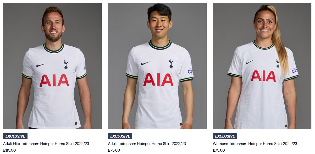 Spurs elite shirt sales