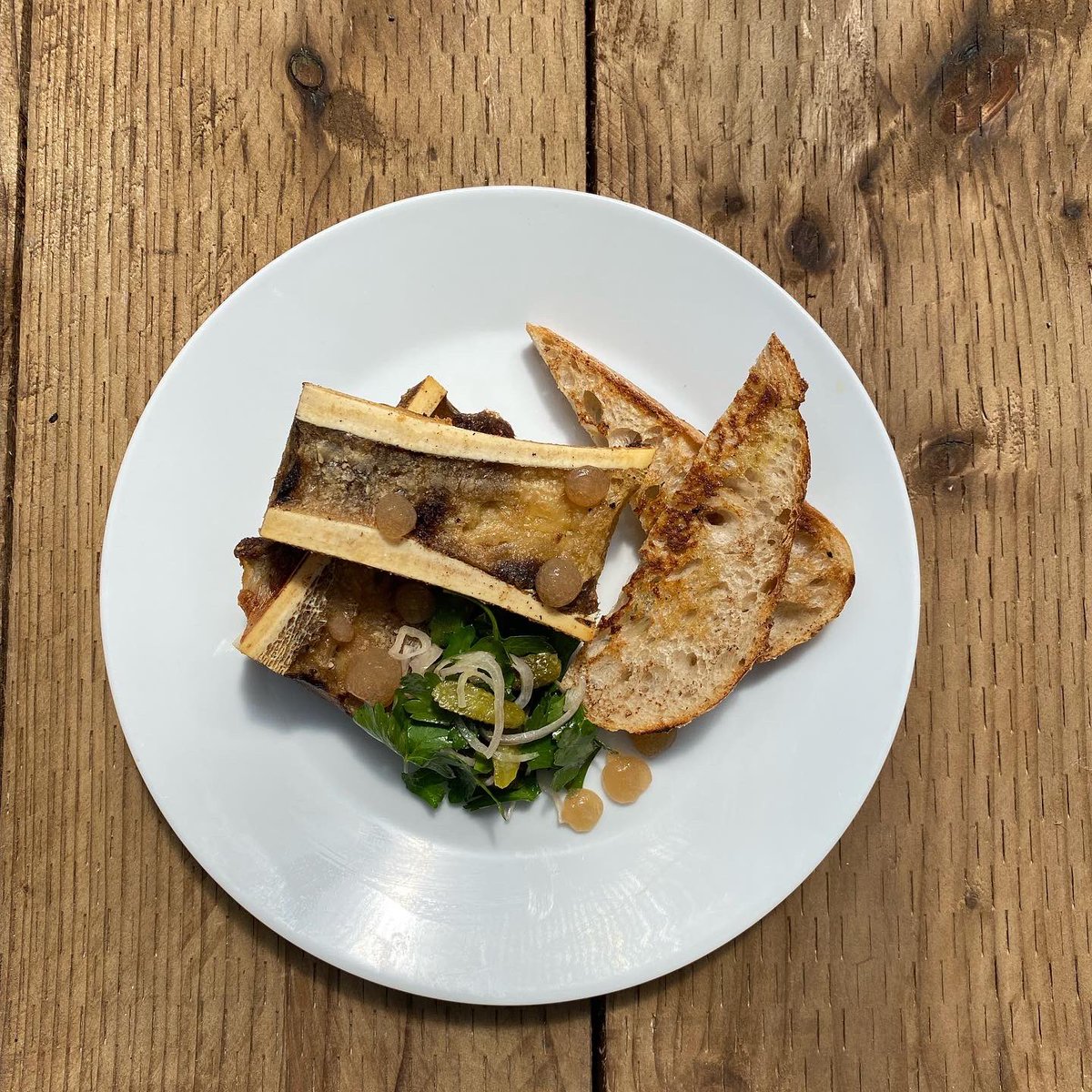 ploughathanney's tweet photo. Our bone marrow with malt vinegar gel is on our set lunch menu today, make sure you pop in to give it a try #setlunch #bonemarrow https://t.co/CaGPl45Hge