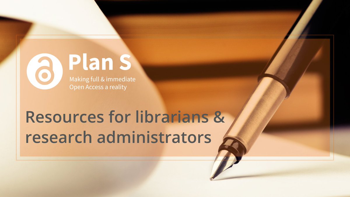 We've developed a set of #Plan_S and rights retention resources for librarians and research administrators. You can get them here: 
&gt;&gt; coalition-s.org/resources/righ…
#OpenAccess #RetainYourRights #PublishWithPower