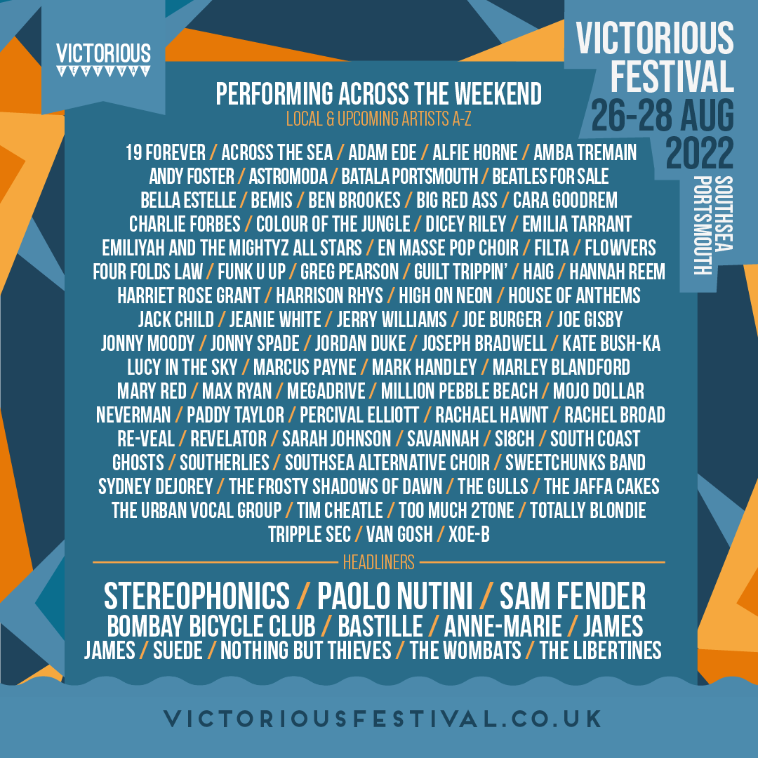 VictoriousFest's tweet photo. Hooray! 🎉 We have added tons of talented, up-and-coming, unsigned, and new artists performing across multiple stages and since Victorious prides itself on its Portsmouth Roots, a whole host of these incredible acts are from the local area! 💙

Tix👉 https://t.co/56jHlaGXGP https://t.co/CqMBt3jlDE