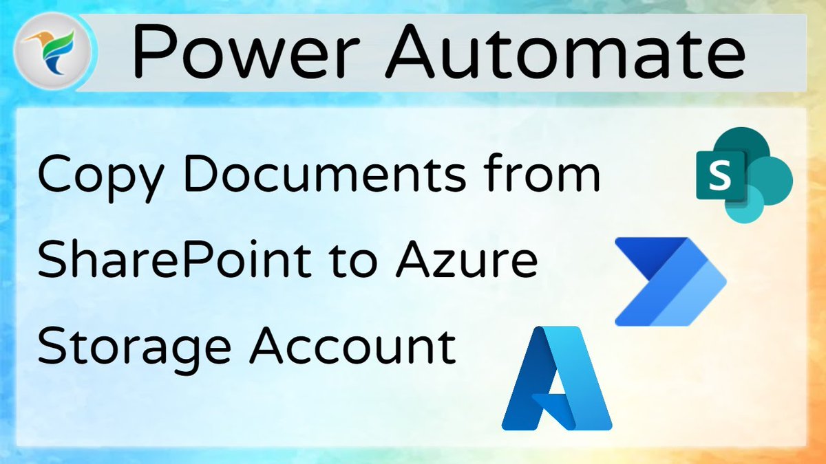 Kea_Point's tweet photo. Check out our latest video "Copy Documents from SharePoint to Azure Storage using Power Automate"

Watch Now: https://t.co/wbPonCrRKL https://t.co/rLpMZU2qW3