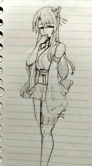 久々に妻の扶桑さんを描きました
なんか…細くね? 