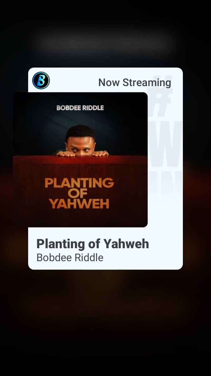 Planting of Yahweh by <a href="/BobDee_Riddle/">Bobdee_Riddle 🎵</a> NOW streaming on @BoomplayMusicNG - boomplaymusic.com/share/music/91… 

Cc <a href="/MaxtremeHQ_/">Maxtreme Inc</a>