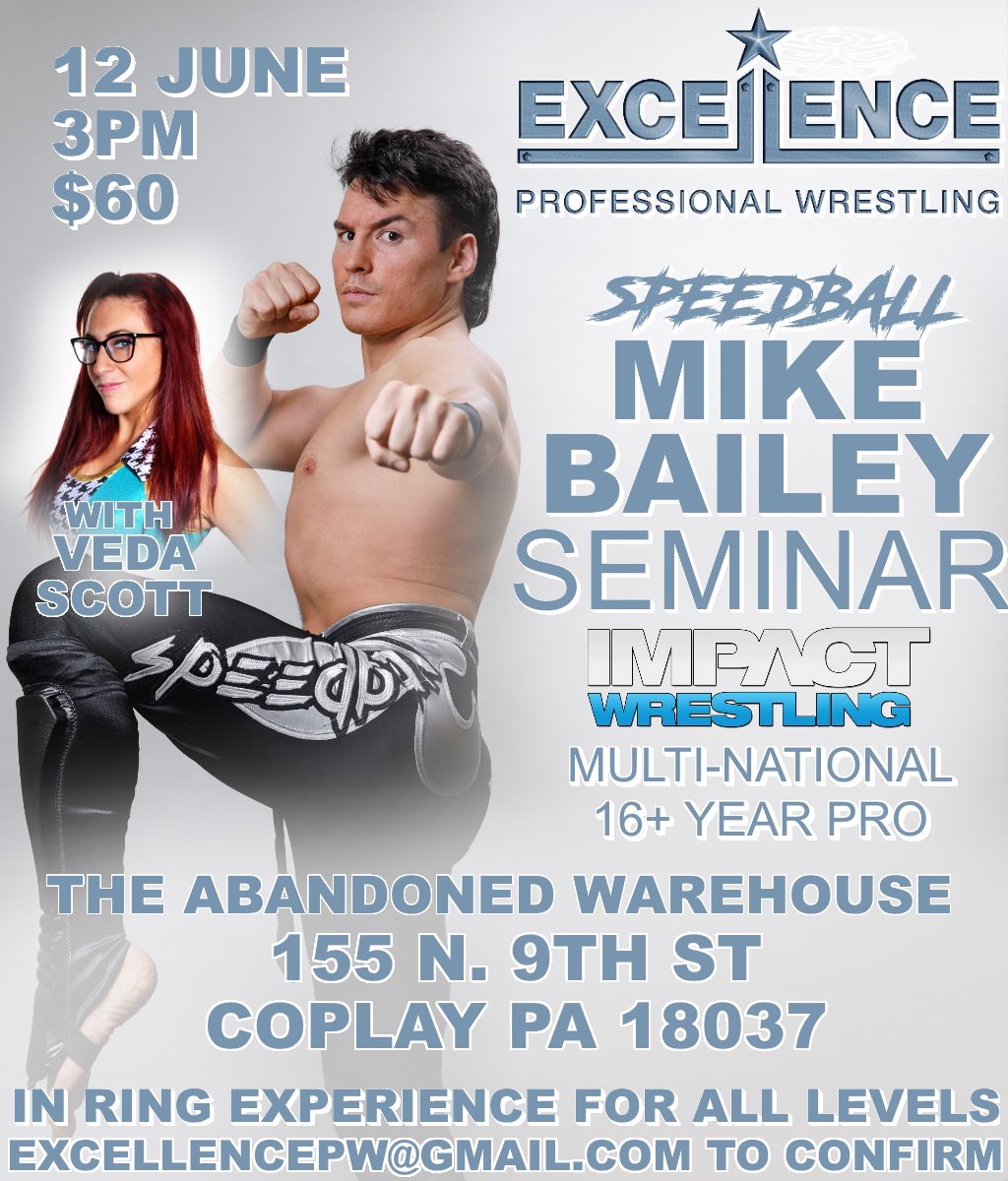 RefLarryPeace's tweet photo. Hey Peacekeeper’s, make sure to check this @SpeedballBailey seminar out on June 12th. Hosted by @ExcellencePW see flyer for more info! ✌🏻

#KeepingThePeace #ExcellencePro https://t.co/BZrhzXoTze