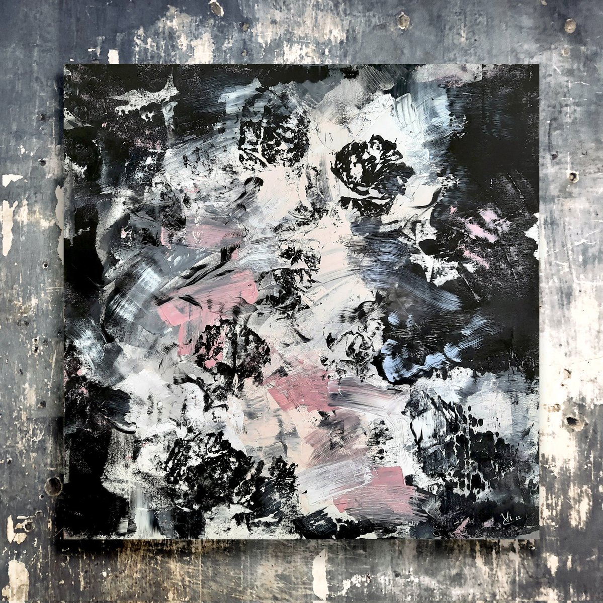 ○■♡New &amp; available🎨
90× 90 cm/ 35,4"× 35,4".
#blackandwhite #monochrome #Abstract #abstractpainting #abstractartist #expressionism #art #arte #ArtistOnTwitter #Twitter #fineart #modernart #contemporaryart #ContentCreator  #NewArtist #glamour #luxury #community #tuesdayvibe