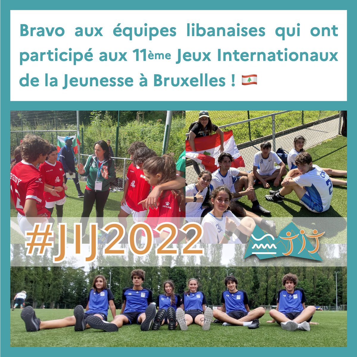 Bravo aux équipes libanaises qui ont participé aux 11ème <a href="/JIJ_AEFE_UNSS/">Jeux internationaux de la jeunesse</a> à Bruxelles : le Collège Protestant Français, le Grand Lycée Franco-Libanais et le <a href="/lycee_ni/">Lycée franco-libanais Nahr Ibrahim</a> ont porté haut les couleurs de notre ligue <a href="/aefeinfo/">AEFE</a>-<a href="/unss/">UNSS_National</a> !