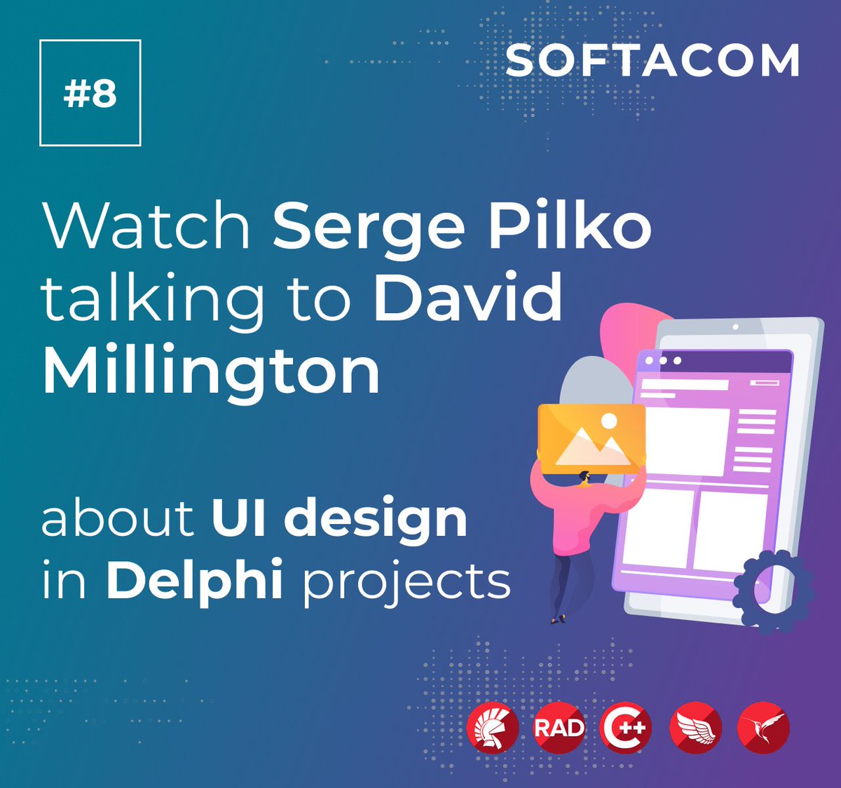 Softacom's tweet photo. Your design can become your strongest competitive advantage.
Watch this video in which @Creatorre is talking to @cpp_delphi_dave about UI design in Delphi projects
https://t.co/xWDlbrPNz1
#Delphi #Embarcadero #uidesign #softwaremodernization #softwaredesign #uimodernization https://t.co/xBEtPWdO1M