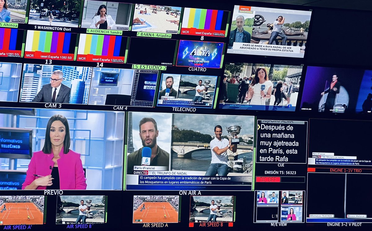 3d2e's tweet image. #Mediaset OnAir with #Vizrt #PilotEdge . Vizrt CG burning and non burning workflows in html5 and SSL with Avid cloud UX and Traco.