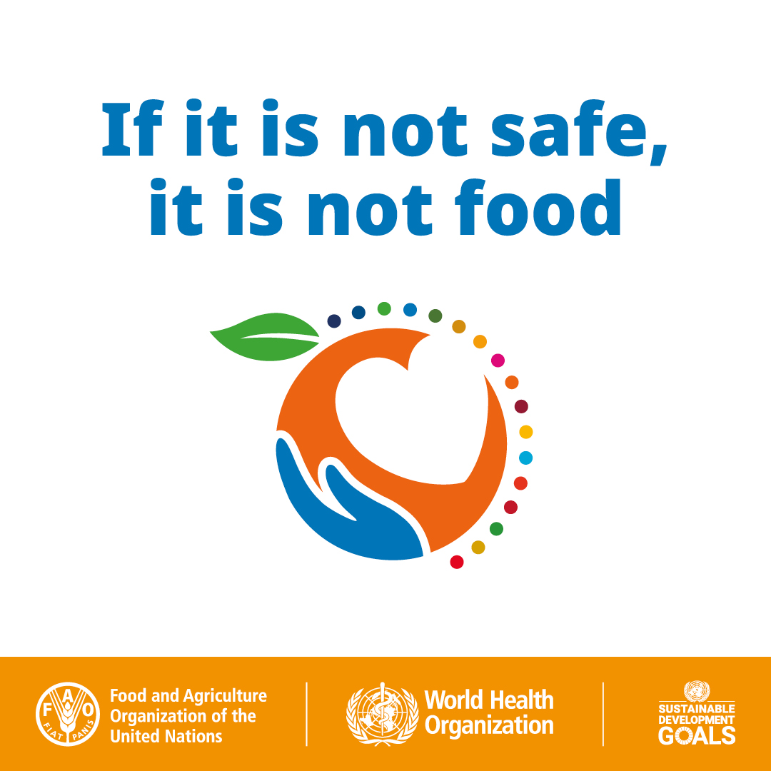 Se non è sicuro, non è cibo #WorldFoodSafetyDay. La sicurezza alimentare deve coinvolgere tutti: un forte impegno collettivo ci aiuterà anche ad affrontare le principali sfide globali, come il #ClimateChange e la #AMR.

#Giornatamondialedellasicurezzaalimentare