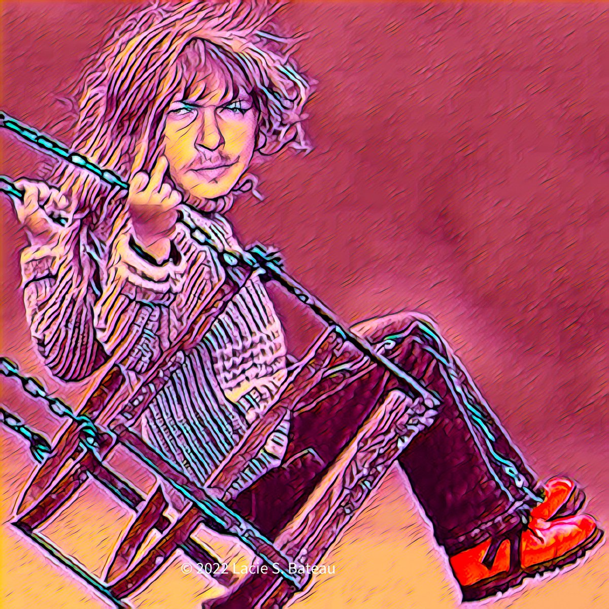 KilljoyBattery's tweet photo. I was feeling the flip yesterday #NormanReedus #swinging #middlefinger #flippingoff #funnyedit #mood #Ijustwokeup #ArtistOnTwitter https://t.co/IjI3YQJ8Wh