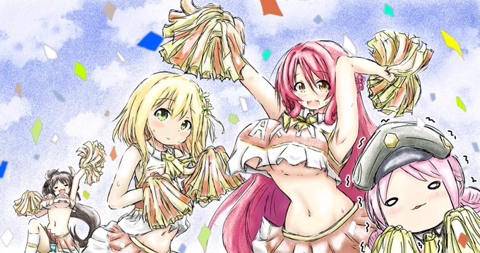 #フラワーナイトガールイラスト
#ミストレイラスト 
ゼラニウム!カタバミ!トカチ!パディントン!
チアになってくれn
なってくれるの!?ありがとう😠😠😠💢💢💢💢 