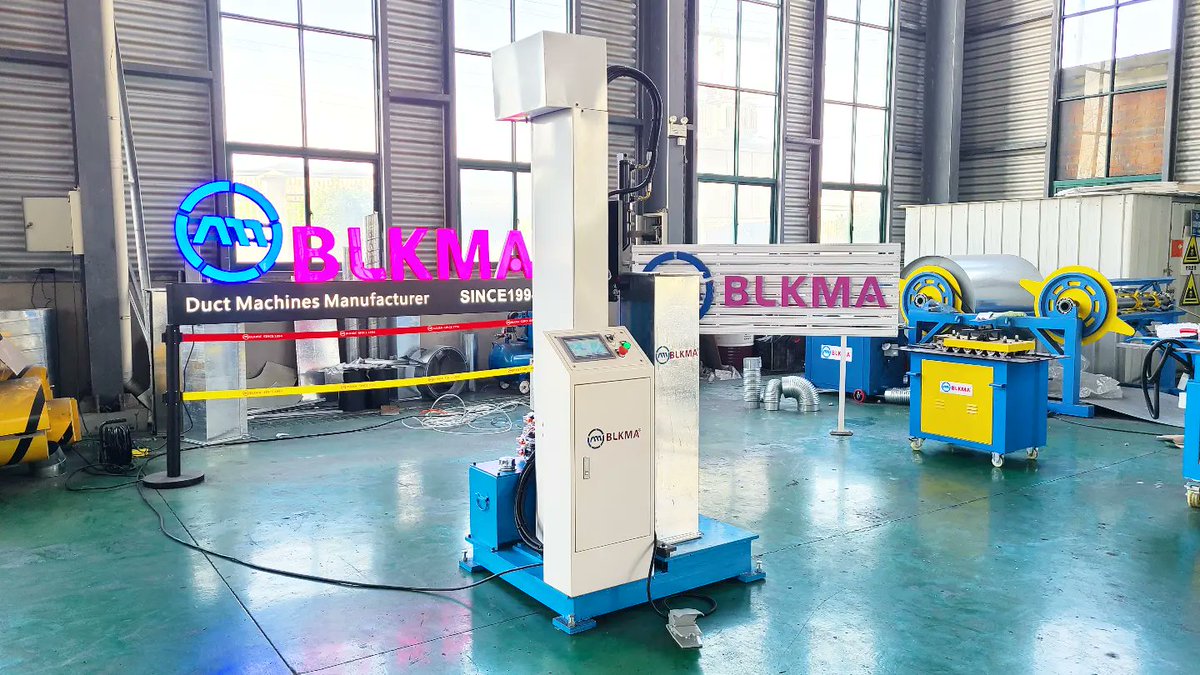 BLKMA_Machinery's tweet photo. BLKMA Duct lock seam machine
CNC control has higher processing efficiency and perfect closing angle
#BLKMA
#Ductwork
#DuctMachine https://t.co/rwvidHzUqn