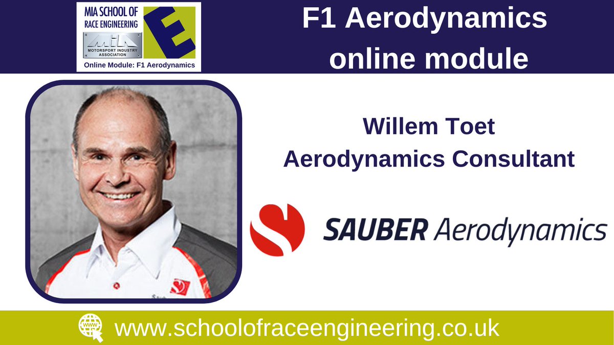 Learn about F1 aerodynamics from the best in the industry! 💨 Willem has over 30 years' experience in <a href="/F1/">Formula 1</a> &amp; has pioneered many of the aerodynamic tricks used in racing. 🏁 
Seize this opportunity to ask what it is like working at the cutting edge of F1 . 💬bit.ly/3Q6NNrJ