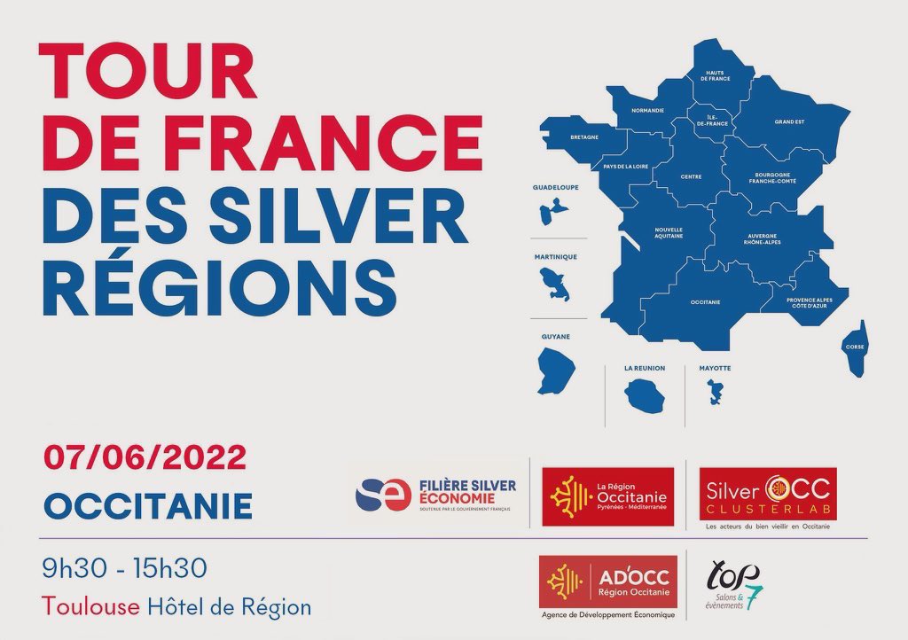 francesilvereco's tweet photo. [#SilverRégions - en direct] 📍Seconde table ronde, « Accompagner l’#innovation sociale et sociétale en faveur du #BienVieillir ».

📣 Michel Guiral (@CarsatLR), 
Corinne George (@CarsatMP), 
Luc Vialard (#Winnov, #CDIET) https://t.co/P7vQzlpplG