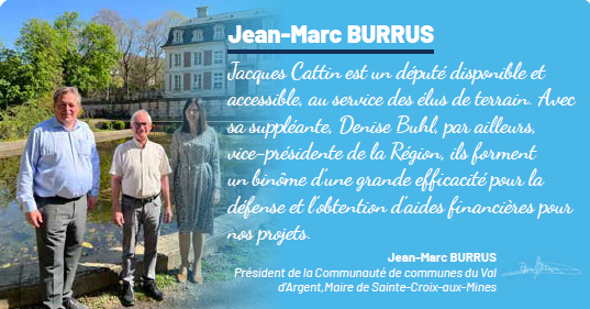 CattinJacques's tweet photo. ✅NOUS SOUTENONS JACQUES CATTIN &amp; DENISE BUHL : Jean-Marc BURRUS &amp; Jean-Guy CAMPAGNE

➡️Val d'Argent : aux côtés des élus et des acteurs économiques et associatifs depuis 2017 ! 

👉https://t.co/ETZWbbuGfh

#cattin2022 #ducoeurdesconvictions #circo6802 #legislatives2022 https://t.co/Tq7EQWy3al