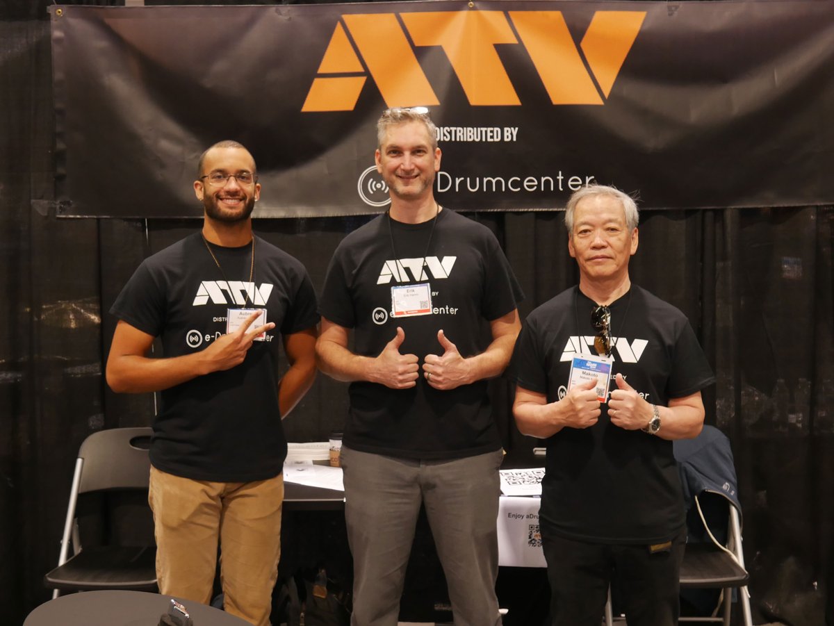 ATV_Global's tweet photo. On the last day of the NAMM Show, more visitors stopped by to try out the EXS-5SK artist kit. The new kit is a big hit! Thank you Edrumcenter and all the visitors to our booth. 

"We Believe In Music."

#atvcorporation #thenammshow #edrumcenter #atvadrums #exs5sk #xd3soundtour https://t.co/sU8THvi29H