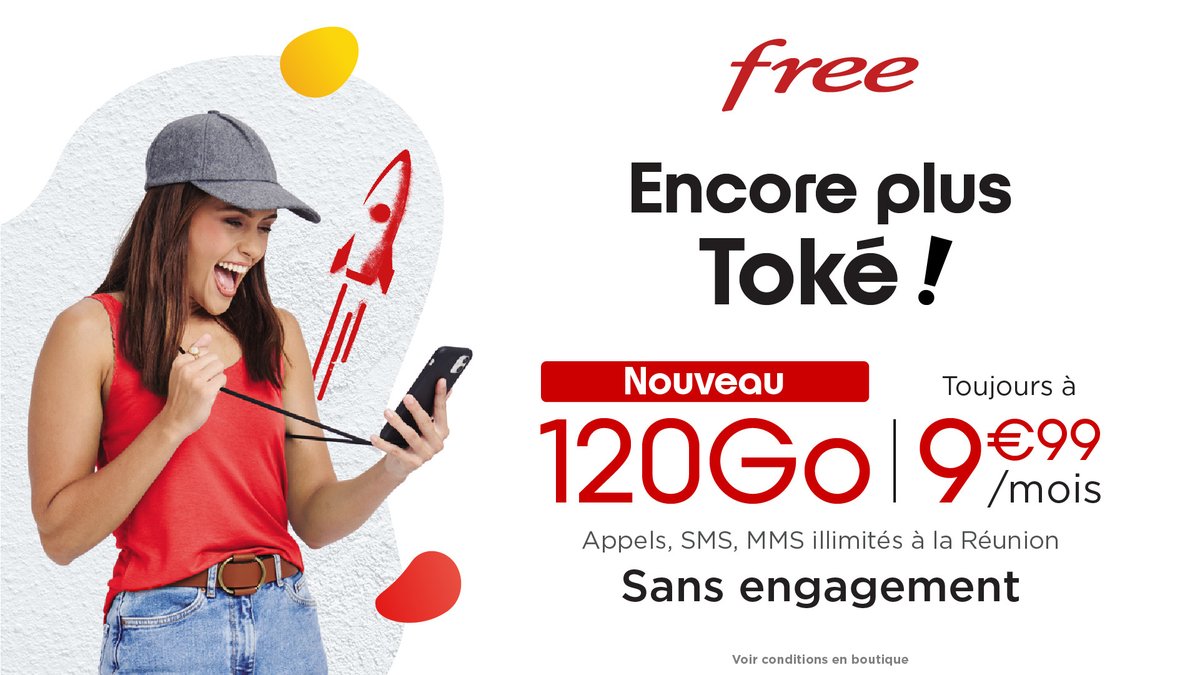 Notre Forfait passe de 50 à 120Go mais reste à 9,99€/mois : c’est complètement toké ! 🚀