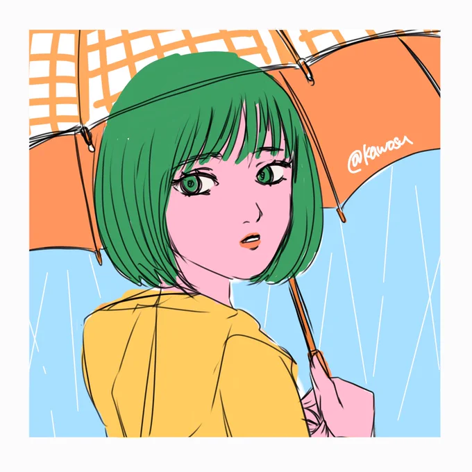下書き。傘難しくて心折れた