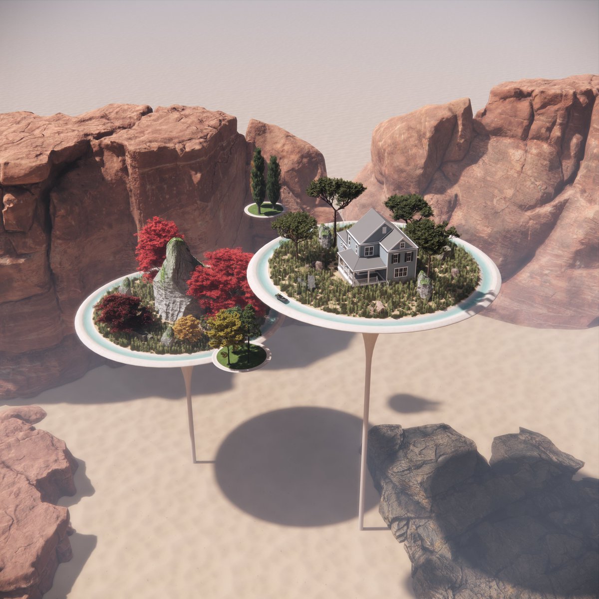 In the #Metaverse it is not the land that people will see - It's what is on it. 
How will you use yours?

concept by @atbusko for <a href="/future_is_meta/">Future is Meta</a> 

@somniumspace @thesandboxgame #nft #architecture #digitalart <a href="/decentraland/">Decentraland</a> <a href="/ChapterX_world/">ChapterX</a>