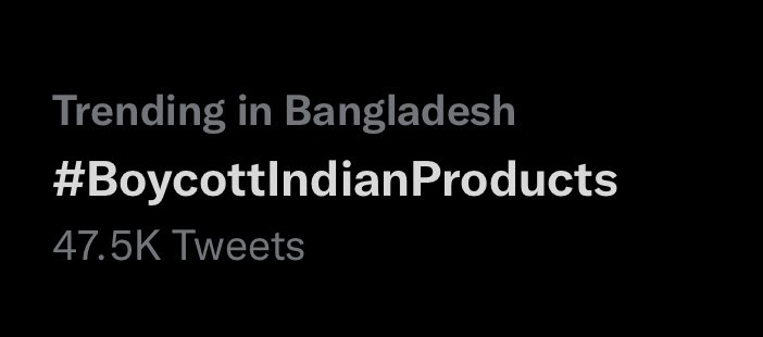 na_nznn's tweet photo. Trending in Bangladesh 🇧🇩 
#BoycottIndianProducts https://t.co/65O1qRt1MN