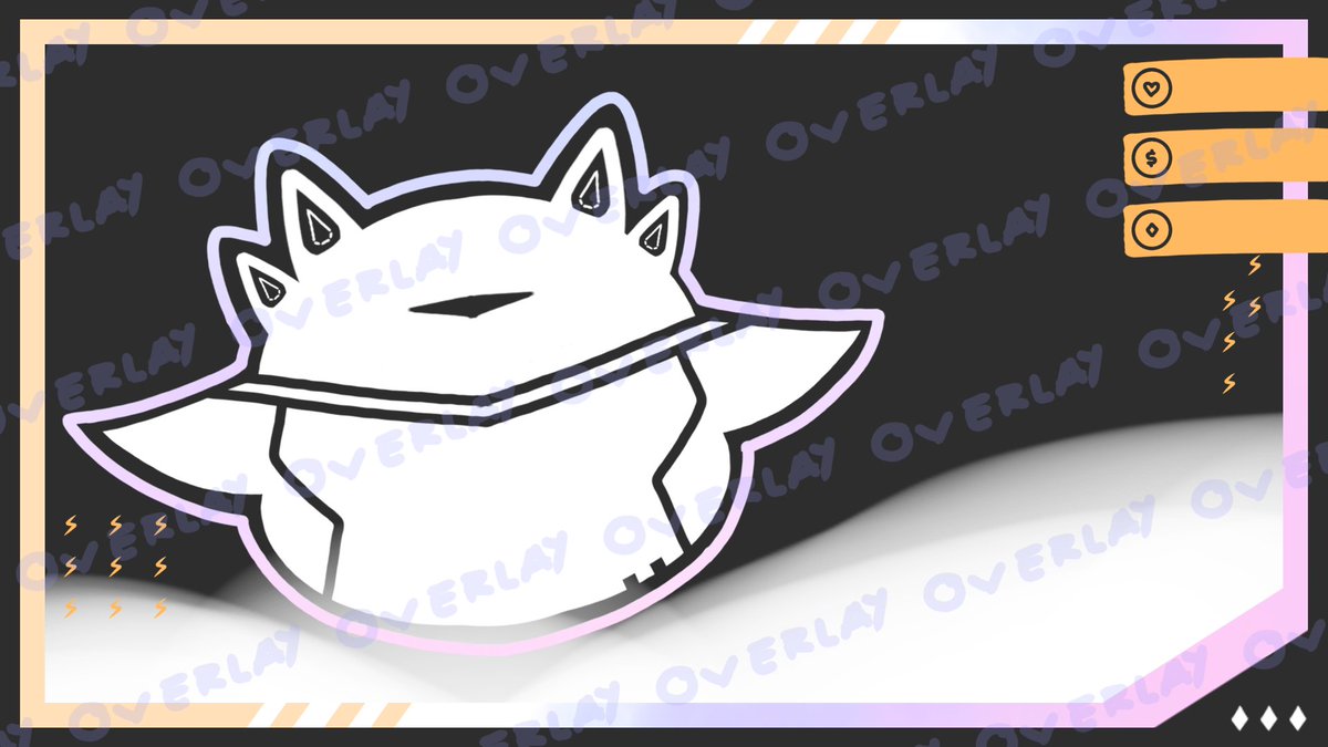 cami_ryuu's tweet photo. 【 O R I G I N A L  3 D  M O D E L 】"Elira" [ RESERVED] 

These are the stream Overlays I made for my Vroid Adoptable Model 'Elira'! My most recent overlays!! AAAA so happy 🥳

#VTuberAssets #Vtuber #VRoid #adoptables https://t.co/w52qpdBTlV