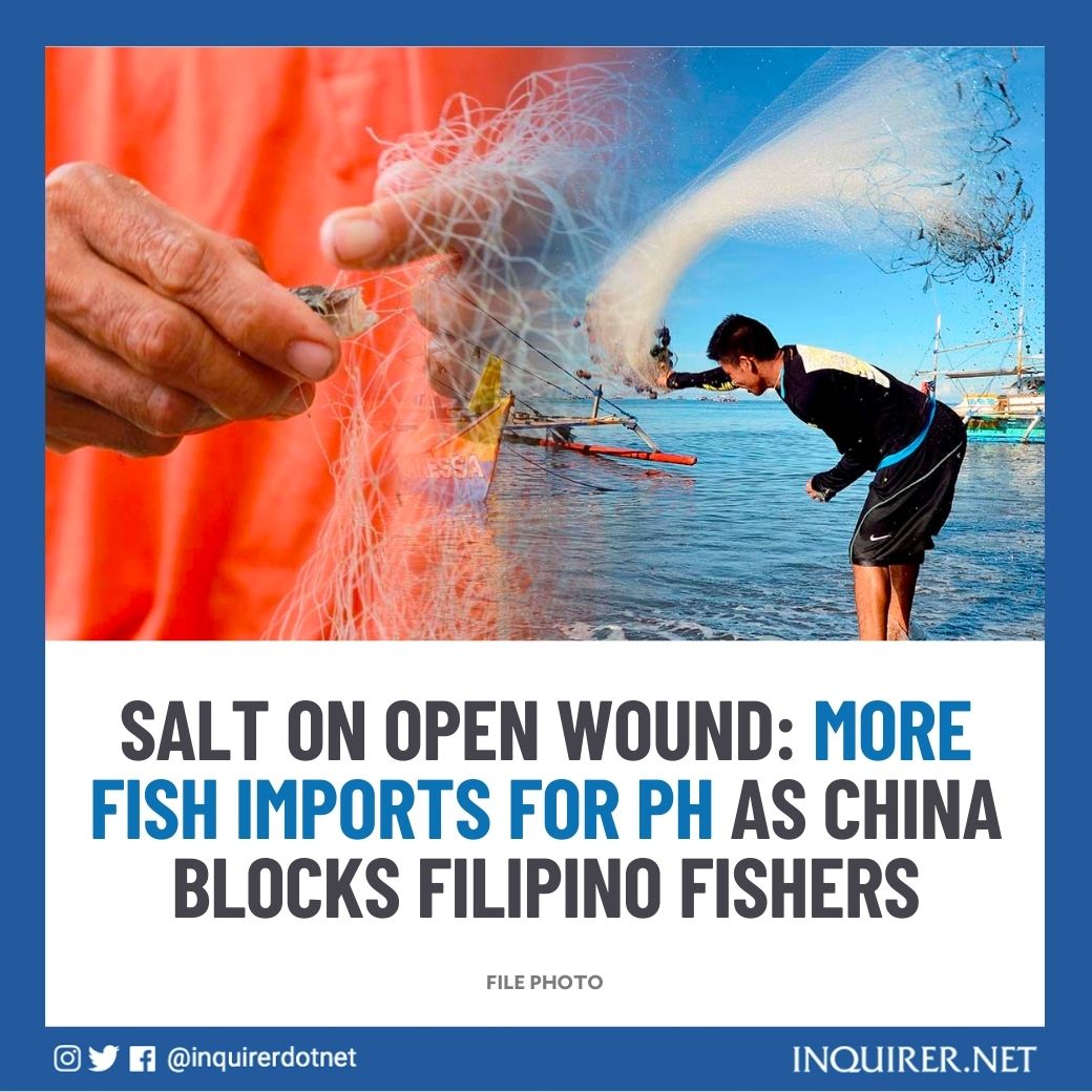 Fernando Hicap, national president of Pamalakaya, told INQUIRER.net that the presence of Chinese vessels in WPS likewise contributed to the decline in fisheries production.

Read more from this special report by <a href="/AdrianINQ/">Kurt Adrian Dela Peña</a> : inq.news/fishimportPH