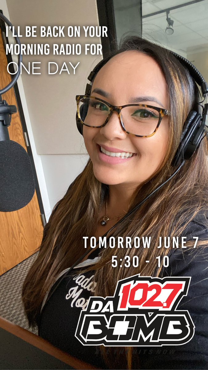 imcandacekay's tweet photo. Ya girl will be on air for ONE DAY tomorrow morning. Tune into 102.7 Da Bomb 💃🏻🥹 https://t.co/YpOEgBBNdx