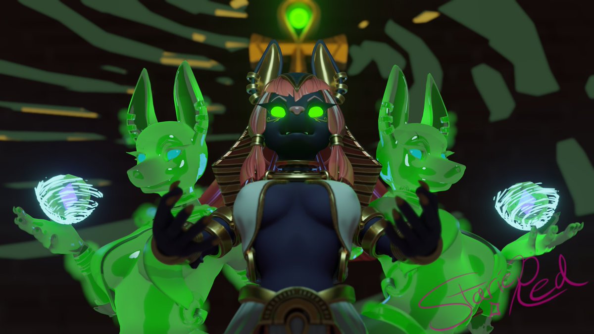 StarieRed's tweet photo. So about that mini passion project. Its done, learned a good amount while putting it together.

Anubis Model is by @magnaomega https://t.co/ojaFCI3vf8