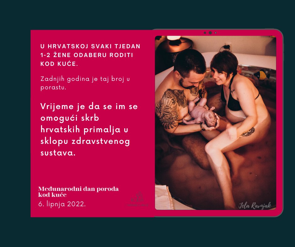 Odbor za uklanjanje diskriminacije žena (CEDAW odbor) je u preporukama 🇭🇷2017. jasno preporučio da država uvede mogućnost planiranog poroda kod kuće uz primalju za žene koje to žele. Prošlo je pet godina i ništa nije napravljeno po tom pitanju. #MeđunarodniDanPorodaKodKuće
