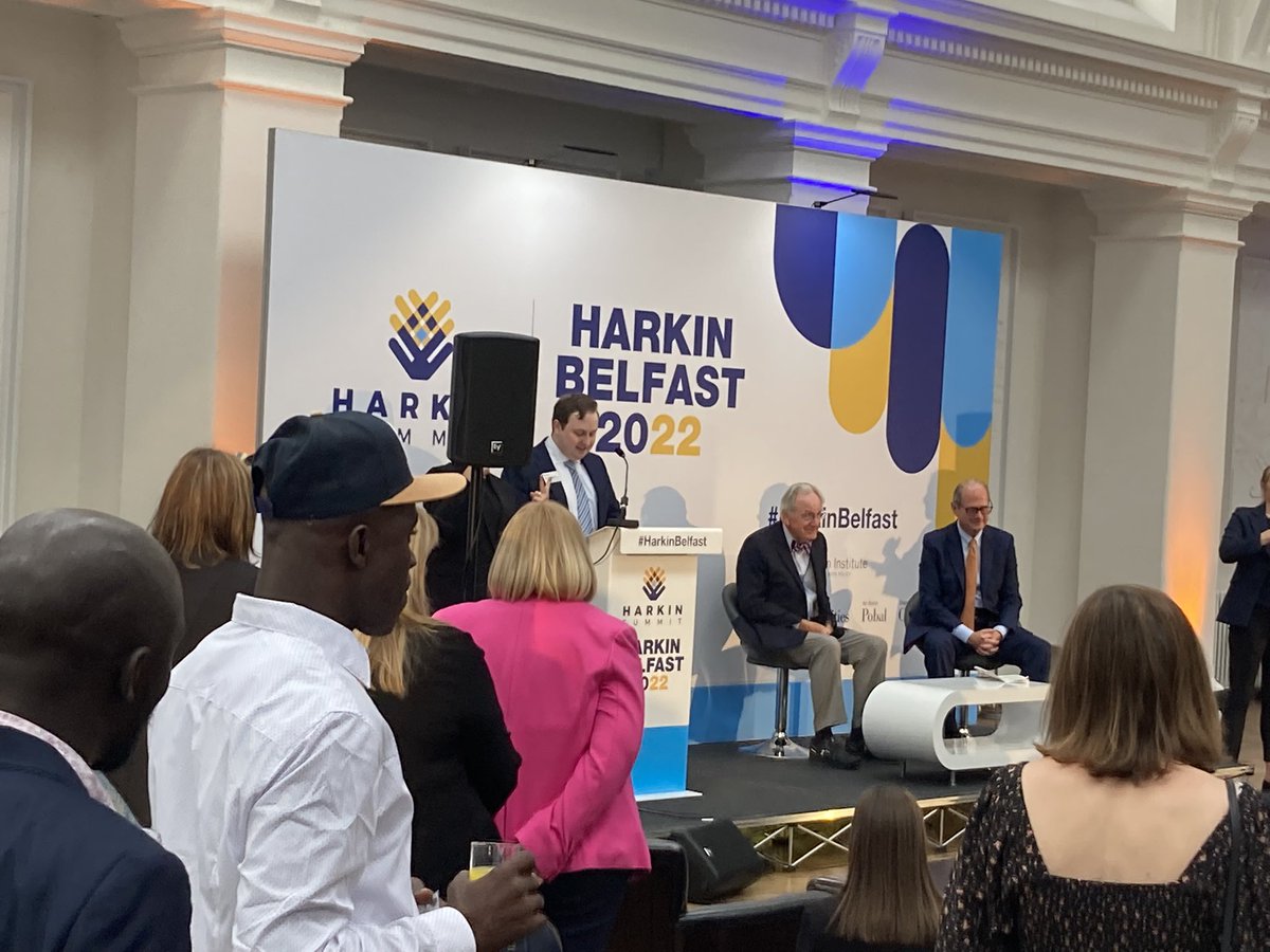 The #HarkinBelfast Welcome Reception was an incredible kick-off last night! Loved hearing <a href="/SenatorHarkin/">Tom Harkin</a> flag the importance of getting more people with disability on Boards to influence change #RepresentationMatters