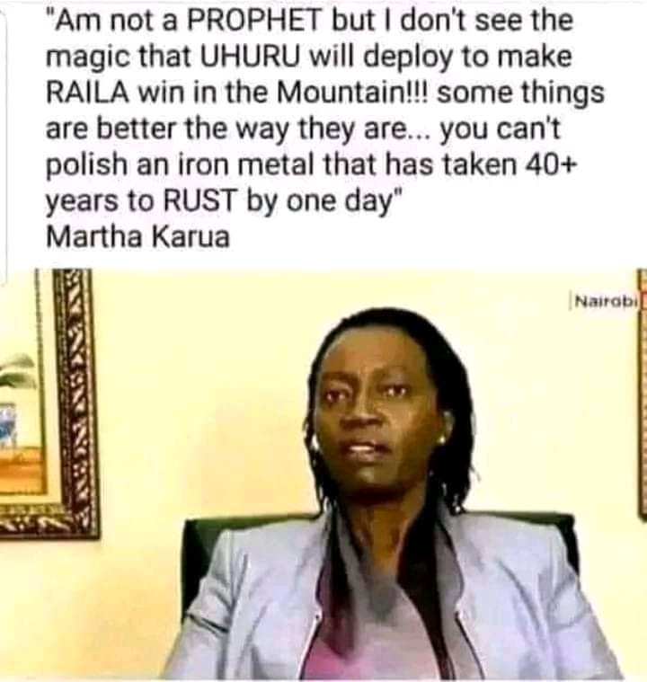 Kuria37401827's tweet photo. @MarthaKarua https://t.co/OMotrMkomZ