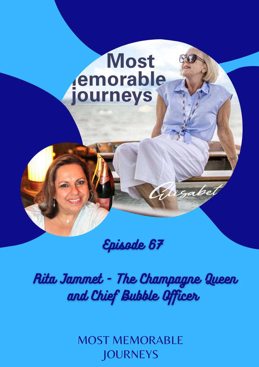 Wonderful guest on “Most Memorable Journeys” Episode 67 - Rita Jammet - The Champagne Queen and Chief Bubble Officer at Caravelle Wines/Champagne 
 <a href="/CaravelleChamp/">Rita Jammet</a> <a href="/sweetgreen/">sweetgreen</a> <a href="/NewYorker/">The New Yorker</a> 
iPhone         
podcasts.apple.com/cy/podcast/mos…

Android     
open.spotify.com/episode/0Wbwf8…
