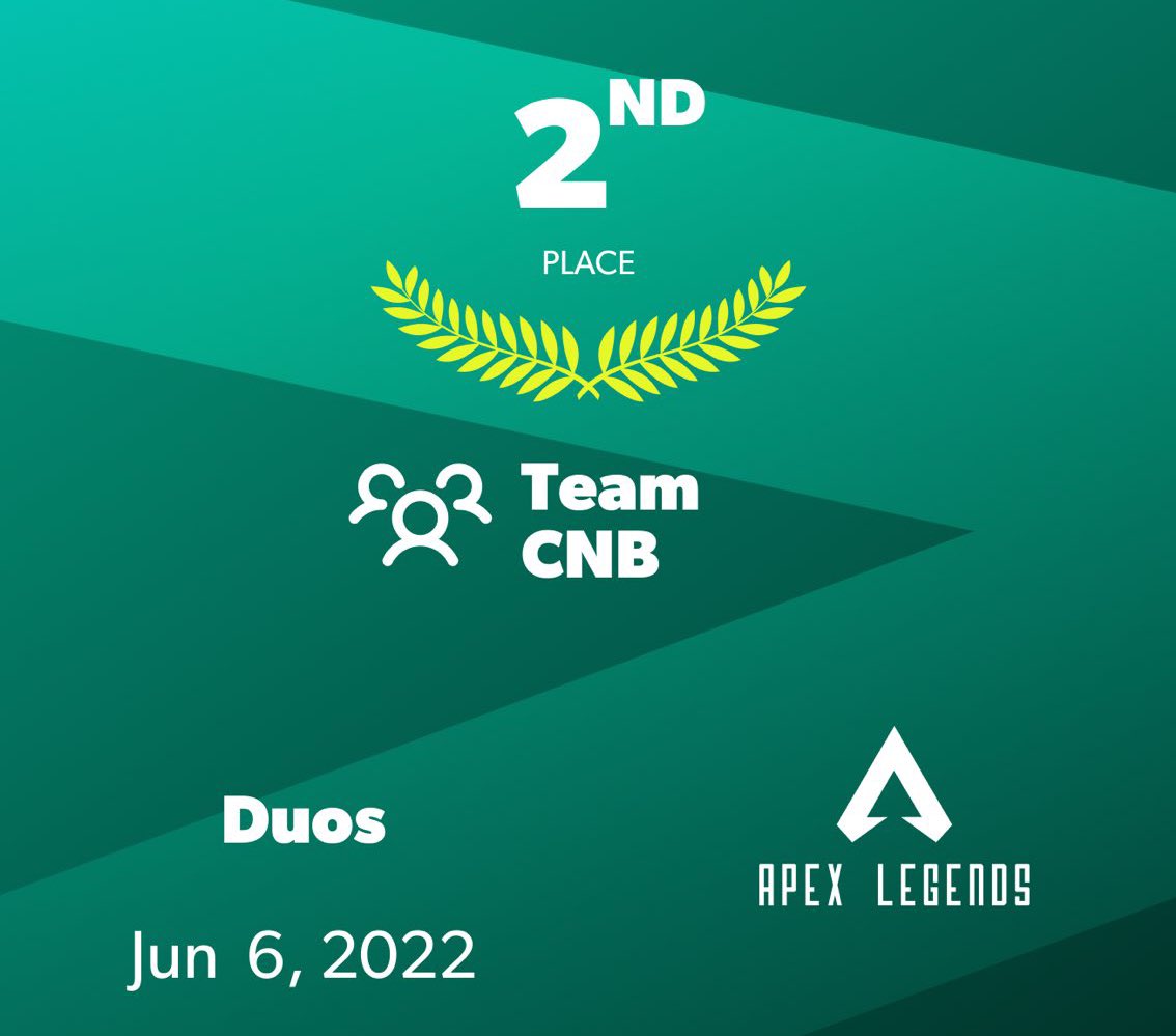 Turned up w/ @RadDadGam1ng and gained 1550+ credits ($15) in tonight’s @ZLeaguegg Apex duos tourney. 2nd place isn’t too shabby. We can improve.

#DoItForJess #TeamCNB https://t.co/4O4iIbv7EP