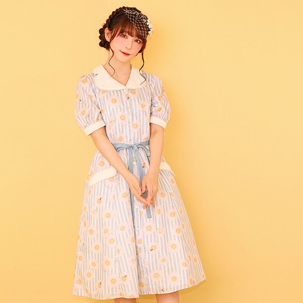 2日間限定値下げ】Melody BasKet × 深澤翠 コラボ JSK黄色 - ひざ丈