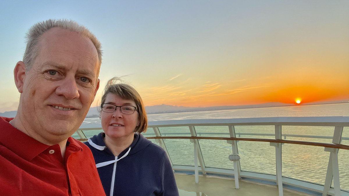 notnarb77's tweet photo. Well. We’ve seen some glorious #sunsets, #sunrises &amp; sites, met some wonderful people with great food on the #MarellaDiscovery and now my clothes have shrunk. 🤣 - now heading back to soggy #UK #Cruise #Mediterranean https://t.co/85j3MlyBQw
