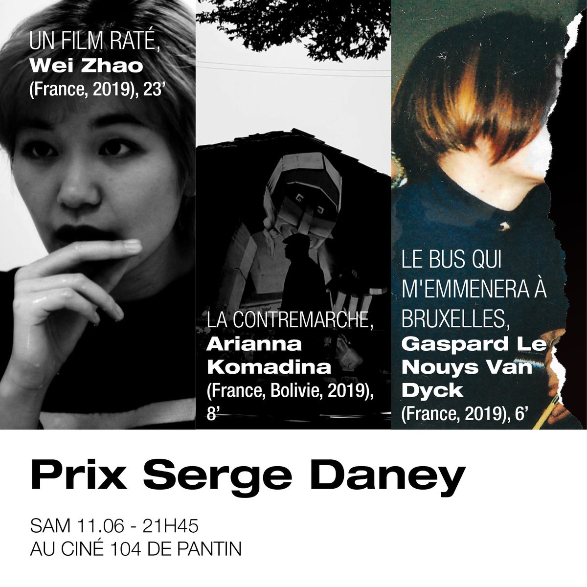 8etdemi (@8etdemicinep8) on Twitter photo #Projection
Le Prix Serge Daney <a href="/UnivParis8/">Université Paris 8</a> est invité <a href="/cotecourt/">Côté Court</a> :
🗓️samedi 11 juin à 21h45
📍Ciné 104 @VilledePantin #Projection
Le Prix Serge Daney <a href="/UnivParis8/">Université Paris 8</a> est invité <a href="/cotecourt/">Côté Court</a> :
🗓️samedi 11 juin à 21h45
📍Ciné 104 @VilledePantin