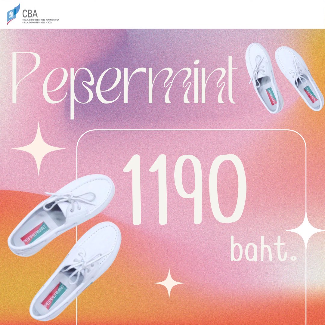 cba2022_prim's tweet photo. รองเท้าเปปเปอร์มิ้น รองเท้าpeppermint ก็มีนะคะ👉🏻 1190.- ทุกไซส์เลย 
(*ค่าส่งเครื่องแบบนิสิตคิดตามน้ำหนักค่ะ มีreg/ems)
#รองเท้าpeppermint #รองเท้าหนังสีขาว #ชุดนิสิตจุฬา #cu106 https://t.co/QCQI6uQzEm