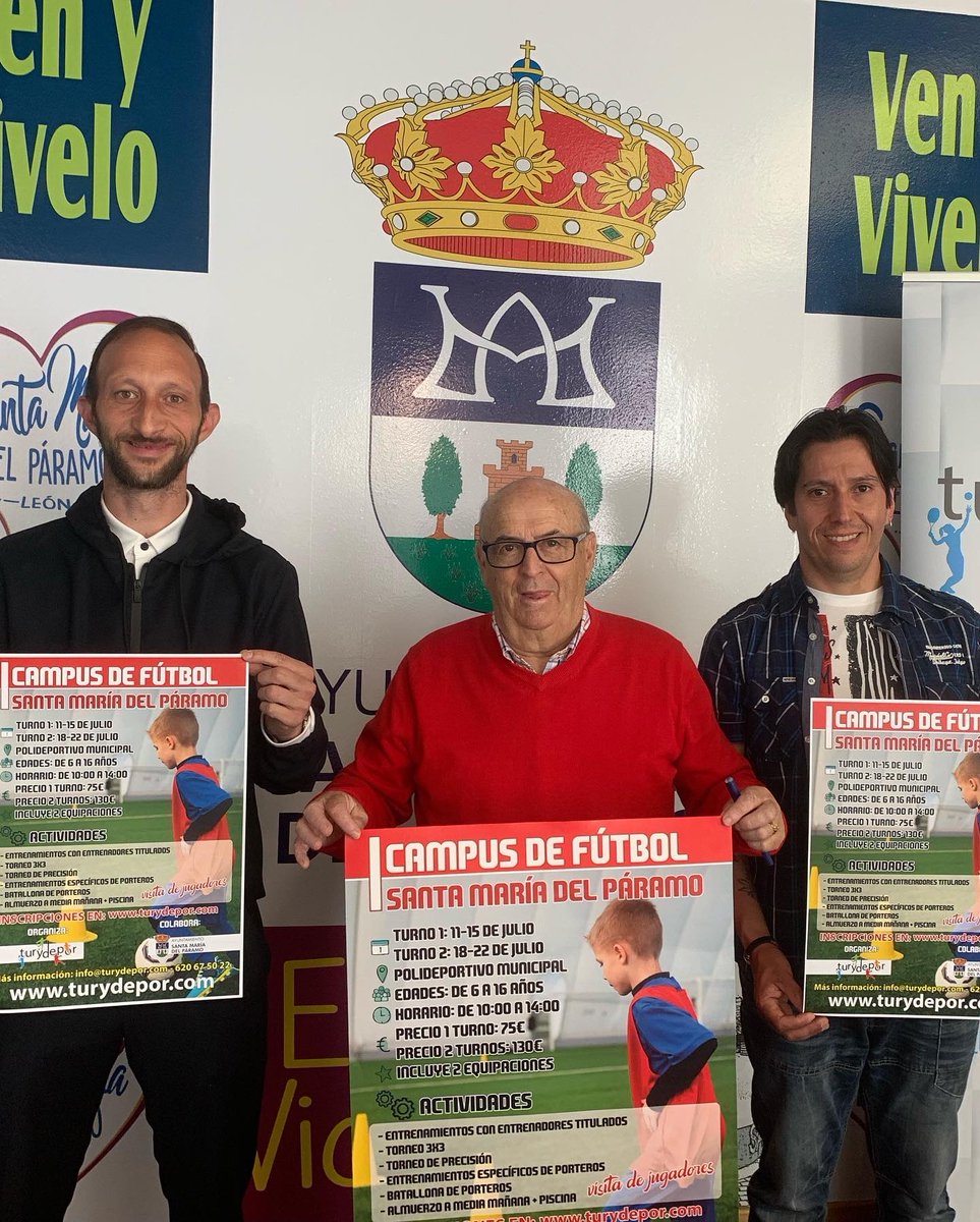 Nuevo campus de fútbol en Santa Maria del Páramo 
Fechas 11-15 de julio
              18-22 de julio
Que no te lo cuenten
Inscripciones turydepor.com 

#veranoturydepor