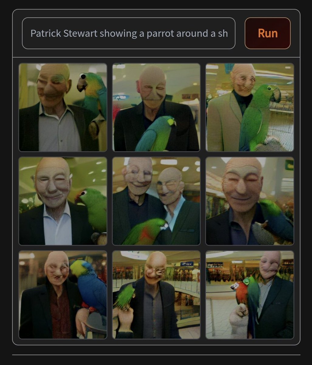 ByronHemingway's tweet photo. "Patrick Stewart showing a parrot around a shopping centre" https://t.co/enp9PXxzfe