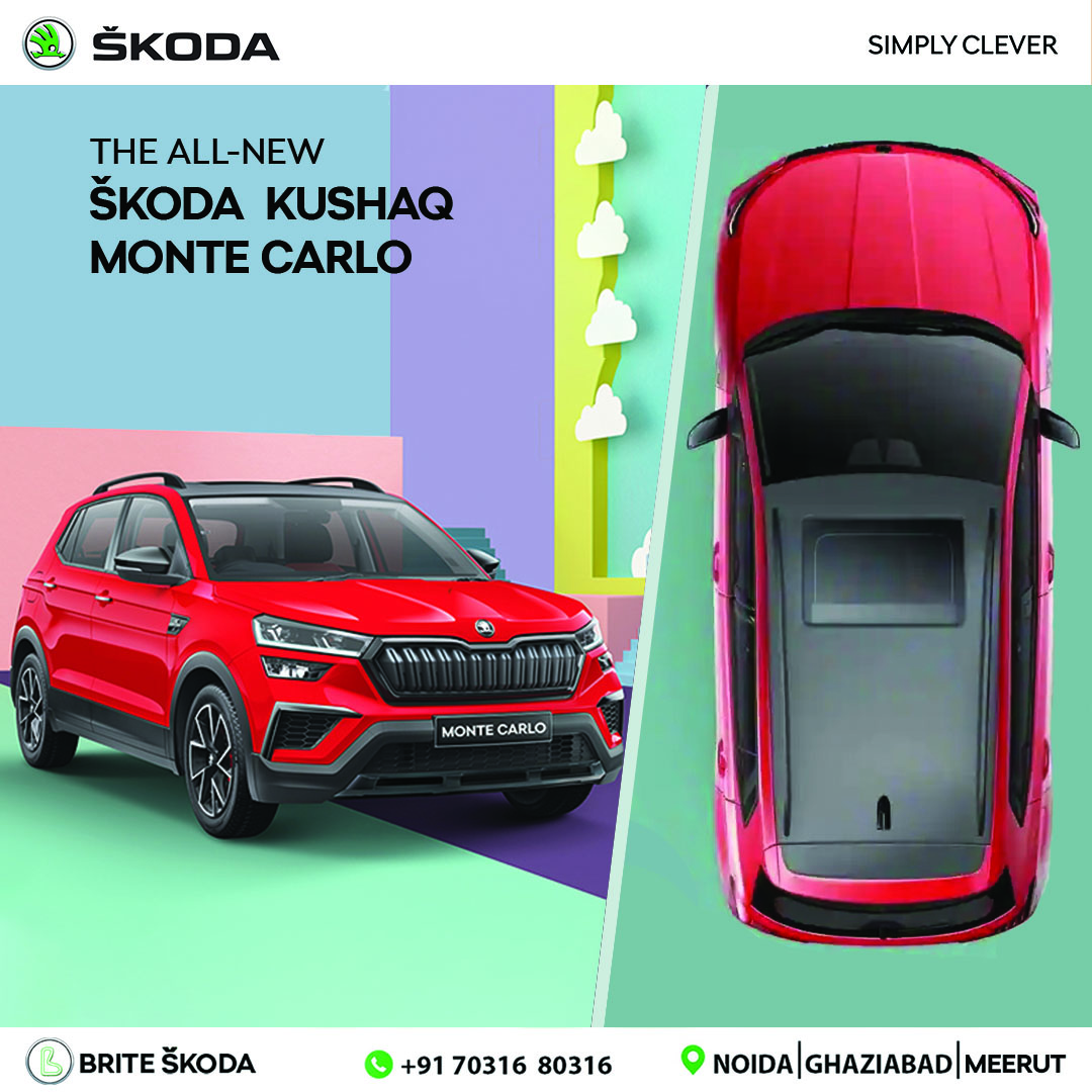 BriteSkoda's tweet photo. New ŠKODA KUSHAQ MONTE CARLO
Get the look that matters
Book a test drive today.
For more info,
Come visit us or contact us:
G-43, Udhyog Marg, G Block, Sector 6, Noida - 070316 80316
.
.
.
.
#TheLookThatMatters #KushaqMonteCarlo #BriteSkoda #skodadealer #skodakushaq https://t.co/3zbZwmmoGN
