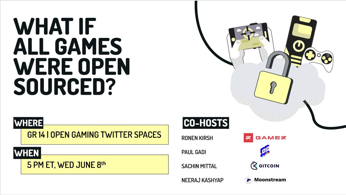 arcadia_fun's tweet photo. Join us for a special Twitter Space as @gitcoin's GR14 begins this June 8!

Proud to be backing the Open Gaming Initiative with fellow forward-thinking communities and their leaders. 

🗣️ @ronenkirsh, @sm_judge, @zomglings, @polats 

Set reminder here⬇️
https://t.co/uZrIuNMZBw https://t.co/6bjKc3JTKs