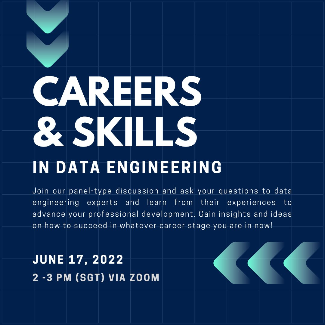 pro5ai's tweet image. Are you interested to know how to best develop your skill sets as a data engineer? 
 
Let Mangtas together with our esteemed data engineering expert panelists guide you in making your career path decisions. 
 
#TechoftheFuture #DataEngineering #SoftwareandDevelopment #webinar