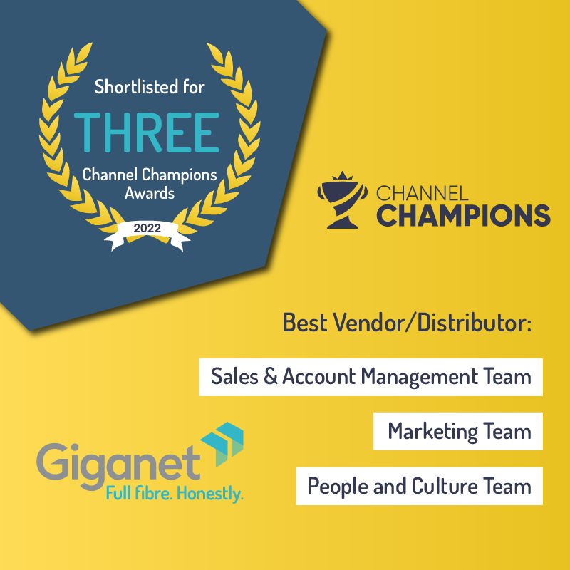GiganetUK's tweet photo. Excited to be nominated in three categories at the @Commsdealer #ChannelChampions Awards. 🏆

Joined by some incredible fellow nominees we couldn’t be more excited for the big night 

We wish all our fellow finalists the very best of luck.
https://t.co/DzoEaksNYW 
#WeAreGiganet https://t.co/4RFenAdEws