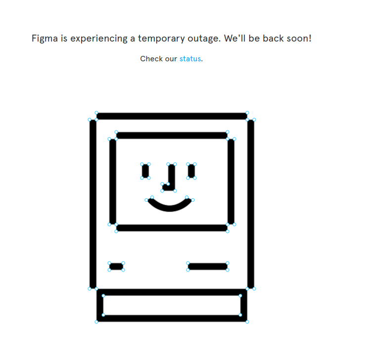 maximeshr's tweet photo. Nice outage page @figma https://t.co/UH3Ybqwgy2