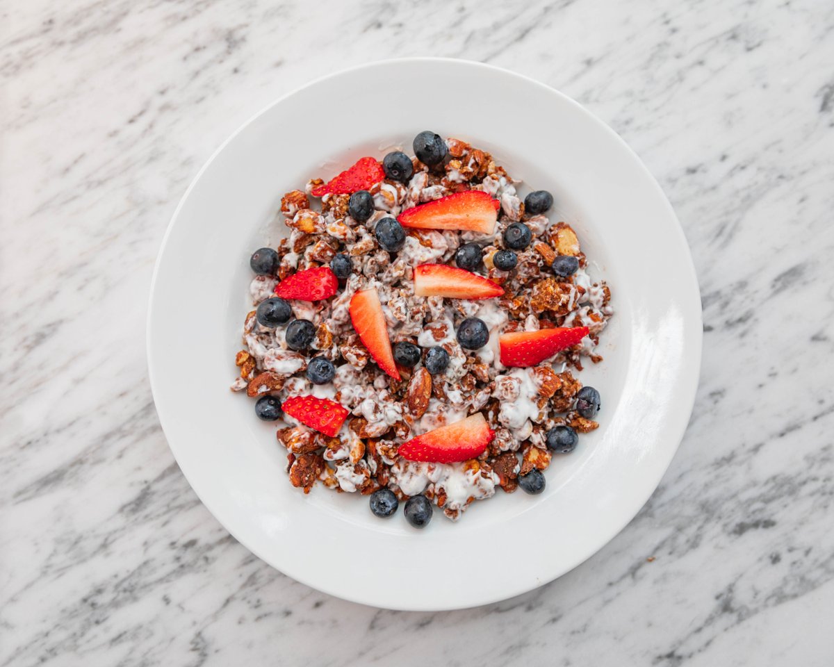 Looking for something a bit healthier after a busy weekend?! We make our Granola fresh, the same recipe for the last 15 years, perfect with fresh fruit 💪 #moosecoffee