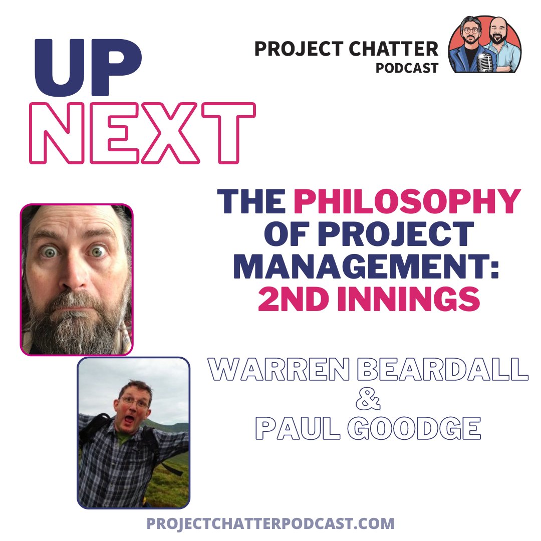 projectchatter's tweet photo. 💥 Up Next: The Philosophy of Project Management: 2nd Innings with Warren &amp; Paul!

1st Innings: https://t.co/WHXsgvebwR

Sponsors 
@PlanAcademy
@ineightsoftware 
@Prosci 
@justdo_com  
👉  $75 off https://t.co/ouSP2M94Tq
👉 Free https://t.co/3q6aK2Buu9

#ProjectChatterPodcast https://t.co/ib1rOtl5QP