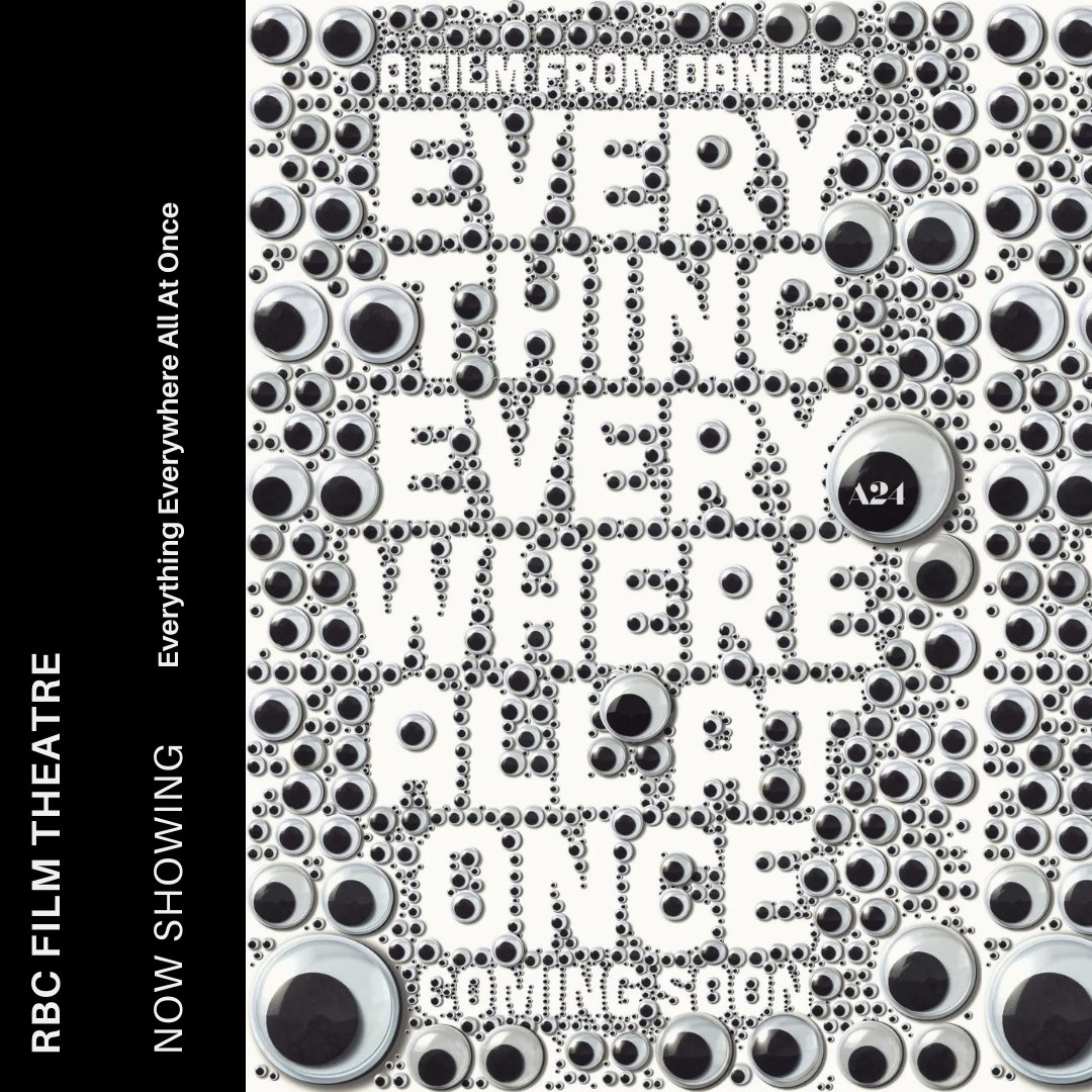 RBCFilmTheatre's tweet photo. Now Showing at #RBCFT Everything Everywhere All At Once.
Tickets via link in bio.
Join us for this โa once-in-a-generation cinematic eventโ
#EverythingEverywhere @A24 #film #films #dumfries #visitdumfriesandgalloway. https://t.co/FN1MwAeso5