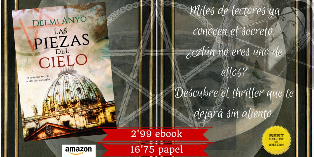 DelmianyoE's tweet photo. LAS PIEZAS DEL CIELO #BestSeller #Thriller @amazon https://t.co/kVP8ezmT7G https://t.co/0lZIRS1NJk https://t.co/tHYj8kUjDN