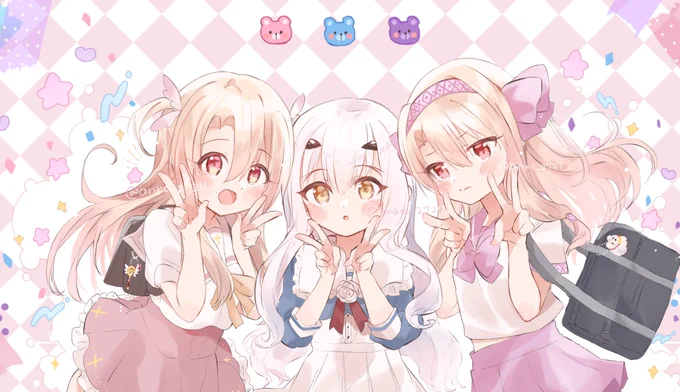 制服風アレンジなイリヤ&メリュジーヌ&シトナイ𓂃🎀𓈒𓏸

 #FGO #FateGO  #Fate 