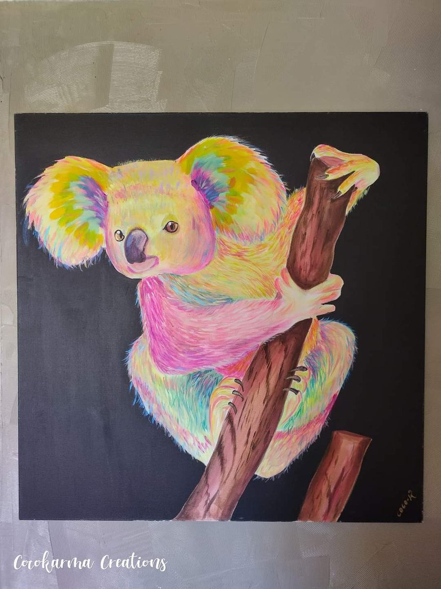 CocoKarma1's tweet image. My painting"Koolaid Koala" is up for grabs💛🙌🏾 just click the link 👉🏾posh.mk/OLLS1C7WEqb 
#koala #wallartforsale #wildlife #Australia #wildlifephotography #australian #koalas #animallovers #canvasart #acrylicpainting #Cocokarma